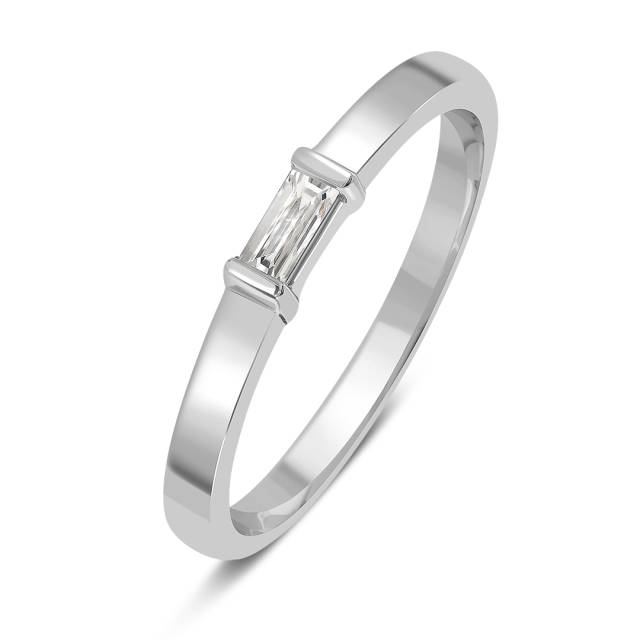 Кольцо из белого золота с бриллиантом (060421)