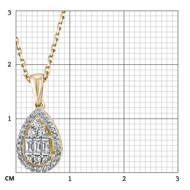 Колье из жёлтого золота с бриллиантами (060442)