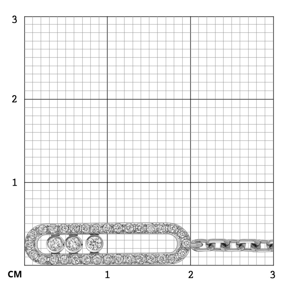 Браслет из белого золота с бриллиантами (061564)