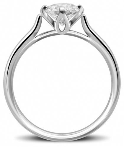 Помолвочное  кольцо из платины с бриллиантом 17.0