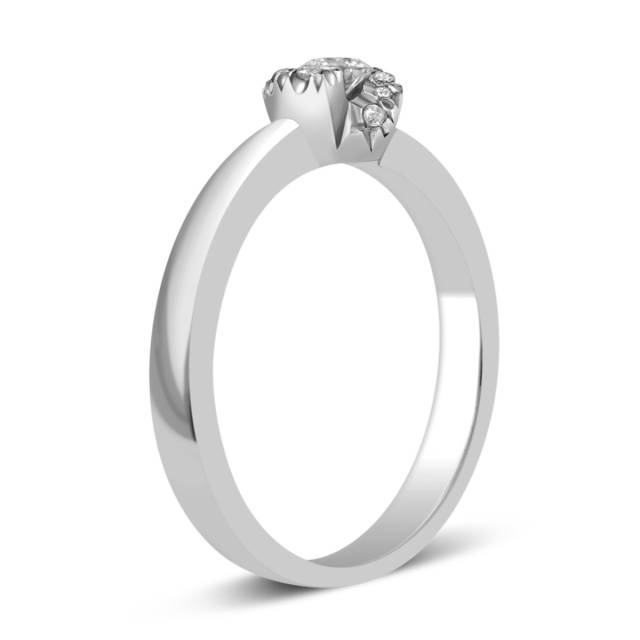 Помолвочное кольцо из белого золота с бриллиантами (028354)