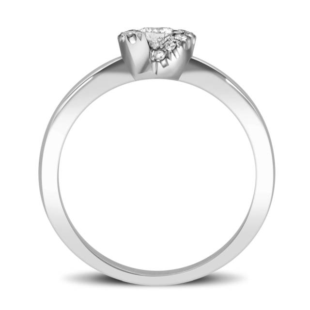 Помолвочное кольцо из белого золота с бриллиантами (028354)