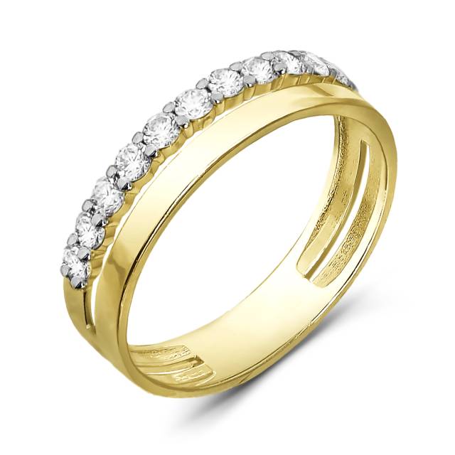 Кольцо из жёлтого золота с бриллиантами (063033)