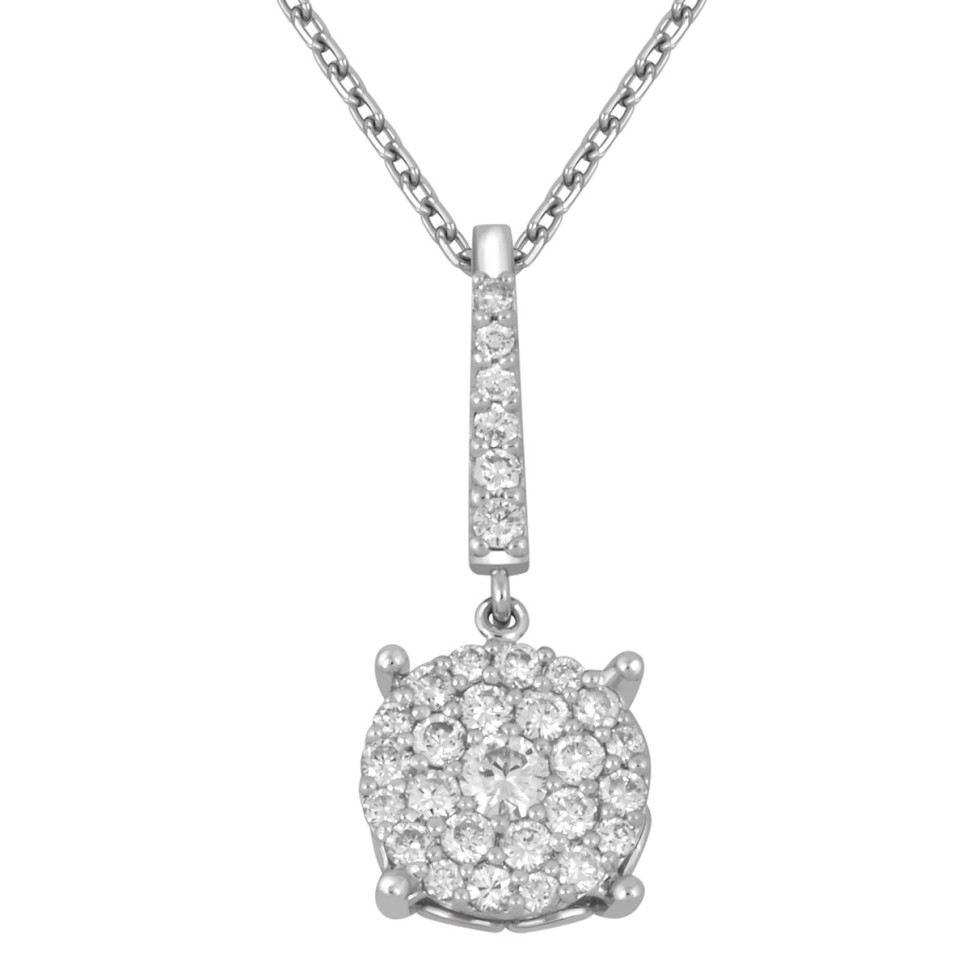 Колье из белого золота с бриллиантами (039382)