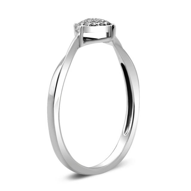 Кольцо из белого золота с бриллиантами (010725)