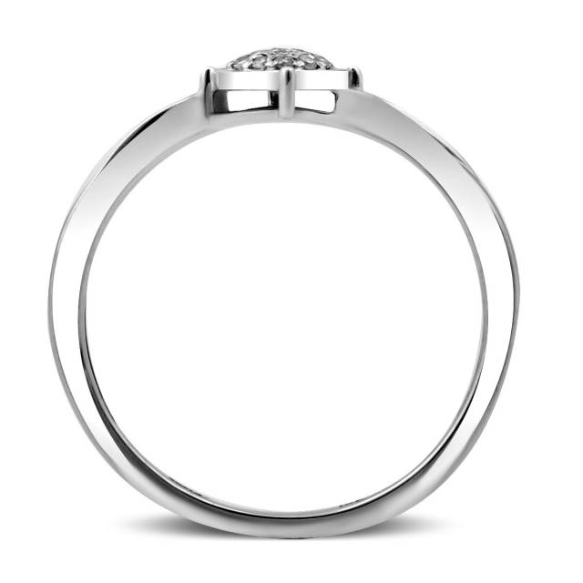 Кольцо из белого золота с бриллиантами (010725)