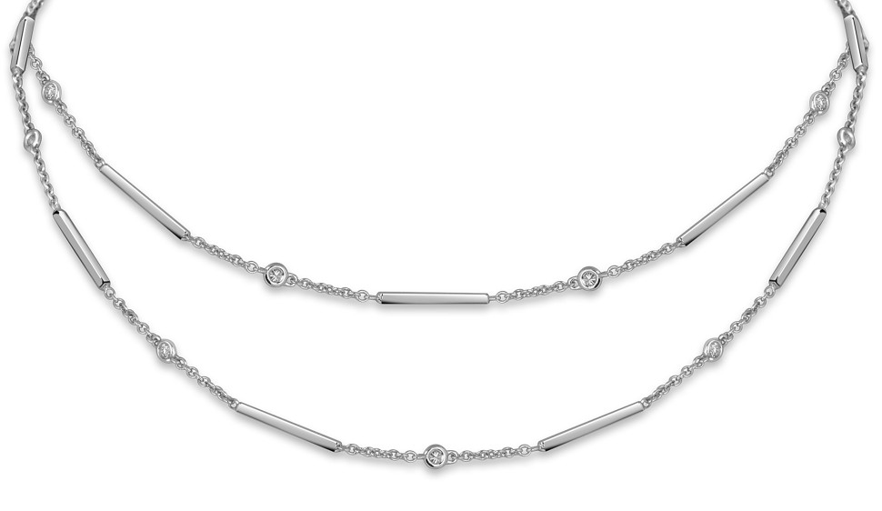 Колье из белого золота с бриллиантами 