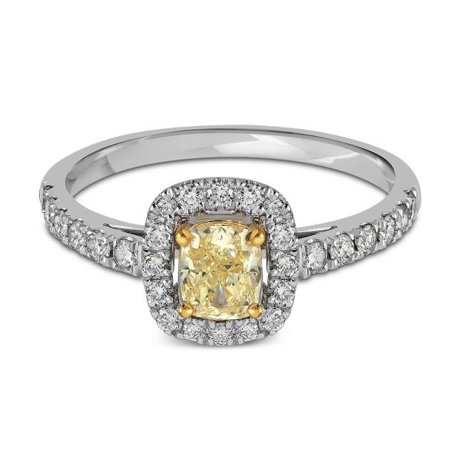 Помолвочное кольцо из белого золота с бриллиантами (054470)