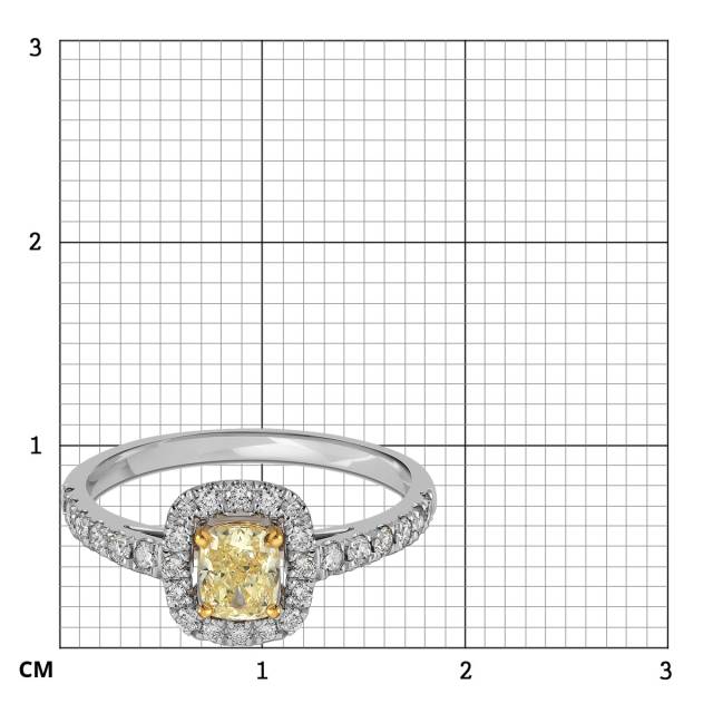 Помолвочное кольцо из белого золота с бриллиантами (054470)