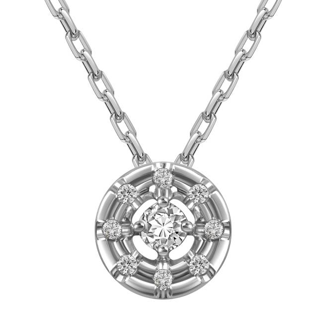 Колье из белого золота с бриллиантами (060256)