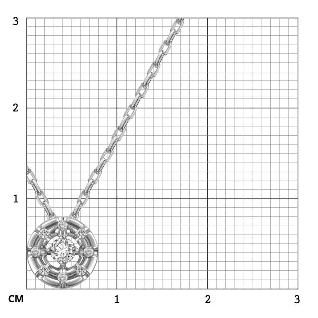 Колье из белого золота с бриллиантами (060256)