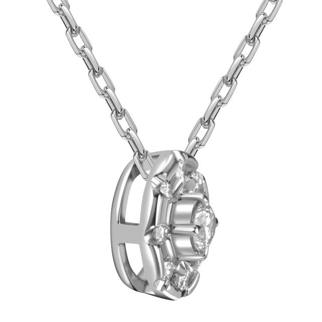 Колье из белого золота с бриллиантами (060256)