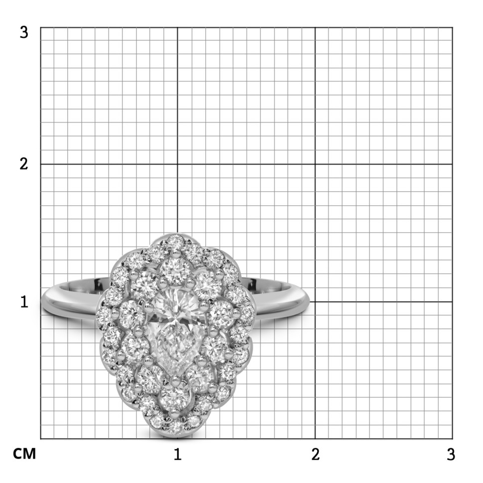 Кольцо из белого золота с бриллиантами (059686)