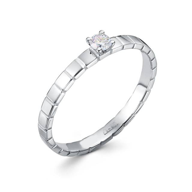 Помолвочное кольцо из платины с бриллиантом (058021)