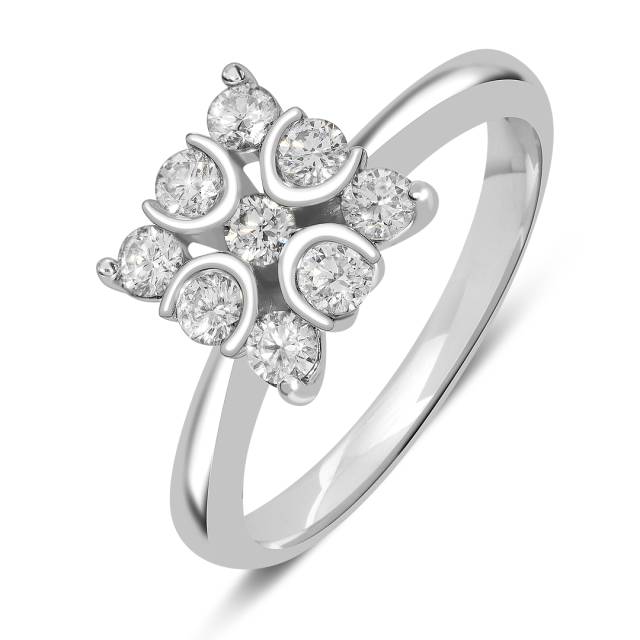 Кольцо из белого золота с бриллиантами (060132)