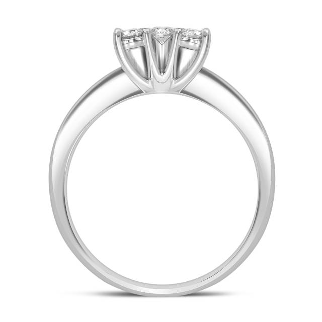 Кольцо из белого золота с бриллиантами (060132)