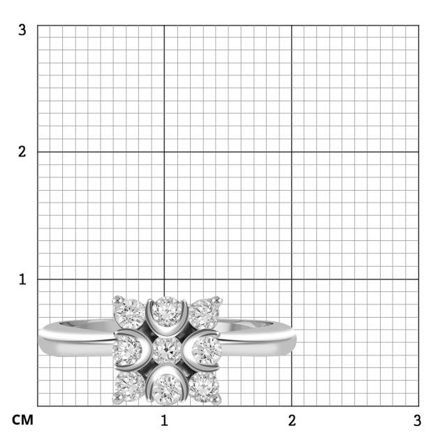 Кольцо из белого золота с бриллиантами (060132)