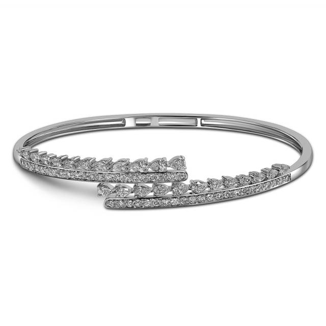 Браслет из белого золота с бриллиантами (062524)