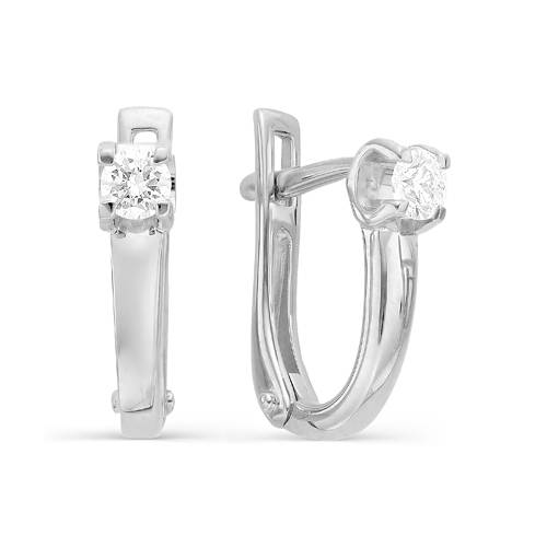 Серьги  из белого золота с бриллиантами (030449)