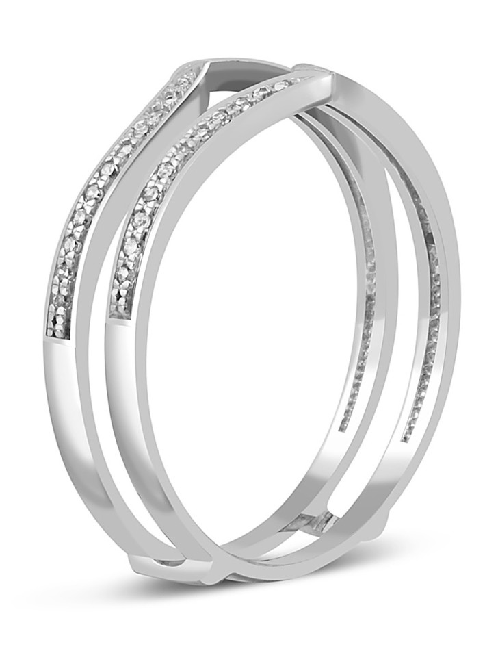 Кольцо из белого золота с бриллиантами (045359)