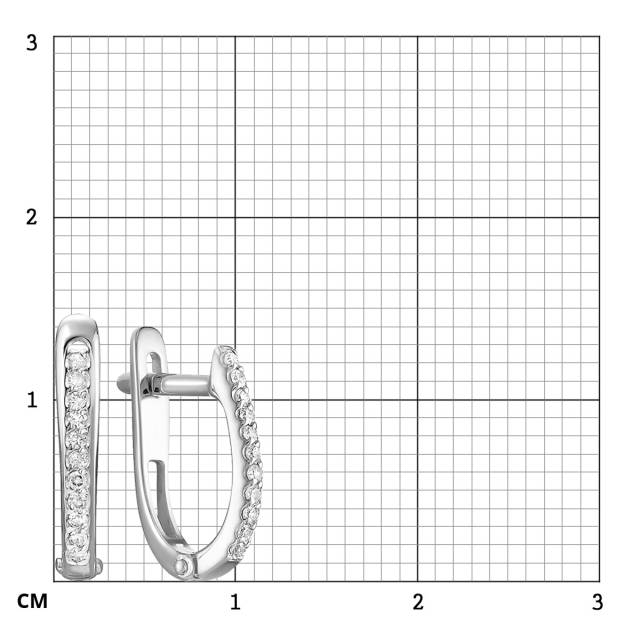 Серьги из болого золота с бриллиантами (055234)
