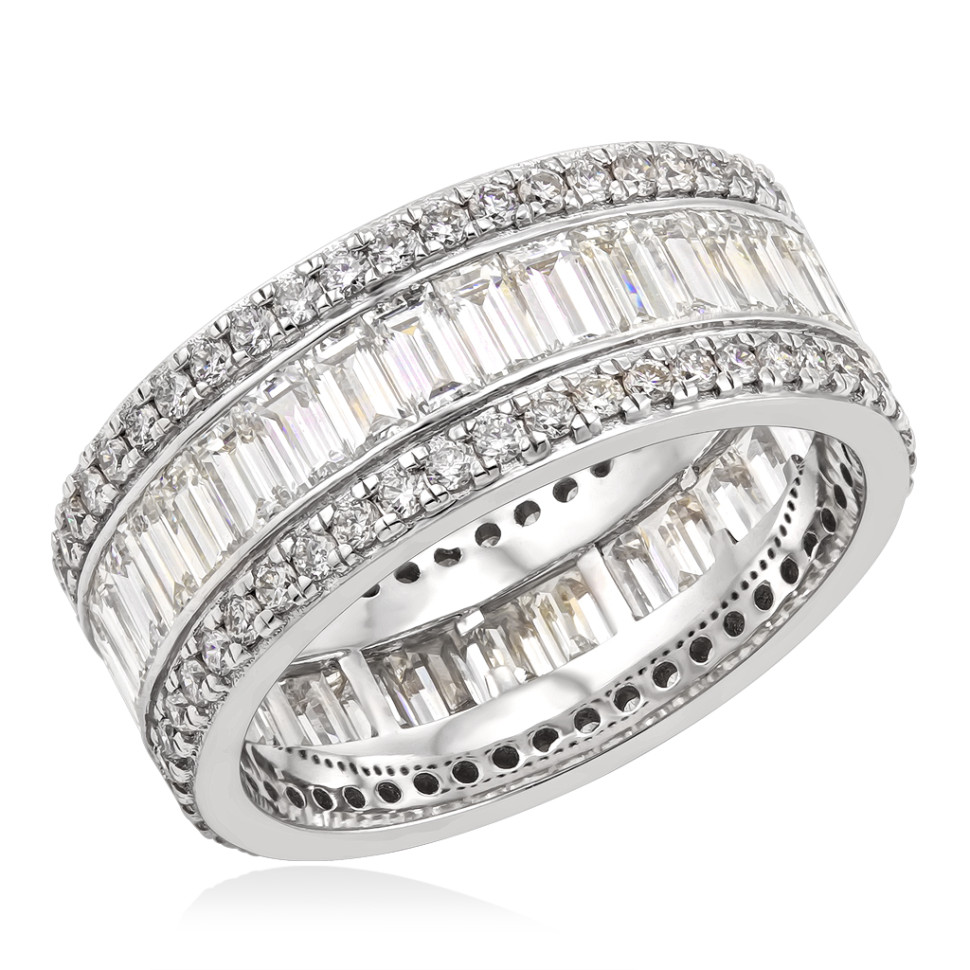 Кольцо из белого золота с бриллиантами (055627)