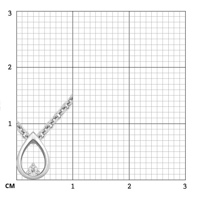 Колье из белого золота с бриллиантом (047645)