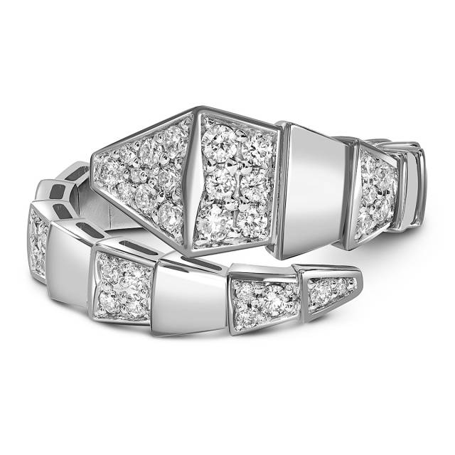 Кольцо из белого золота с бриллиантами (057493)