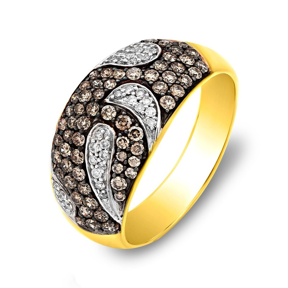 Кольцо из жёлтого золота с бриллиантами (024795)