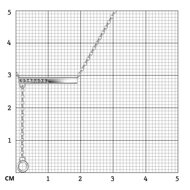 Колье из белого золота с фианитами (057797)