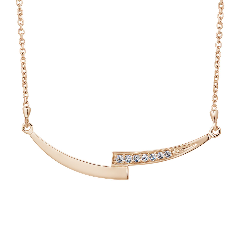 Колье из красного золота с бриллиантами (050899)