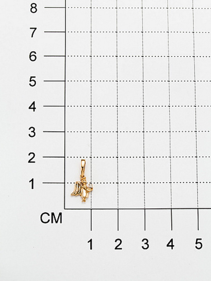 Кулон из красного золота с бриллиантом 