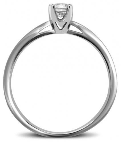 Помолвочное кольцо из платины с бриллиантом 16.5