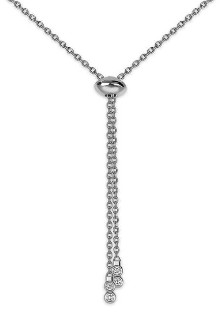 Колье из белого золота с бриллиантами (060255)