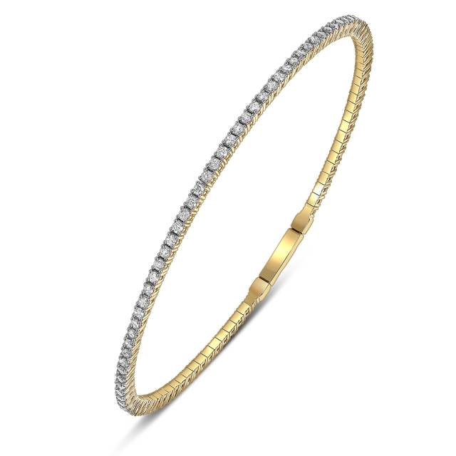 Браслет из жёлтого золота с бриллиантами (059380)