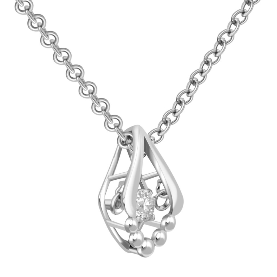 Кулон из белого золота с 