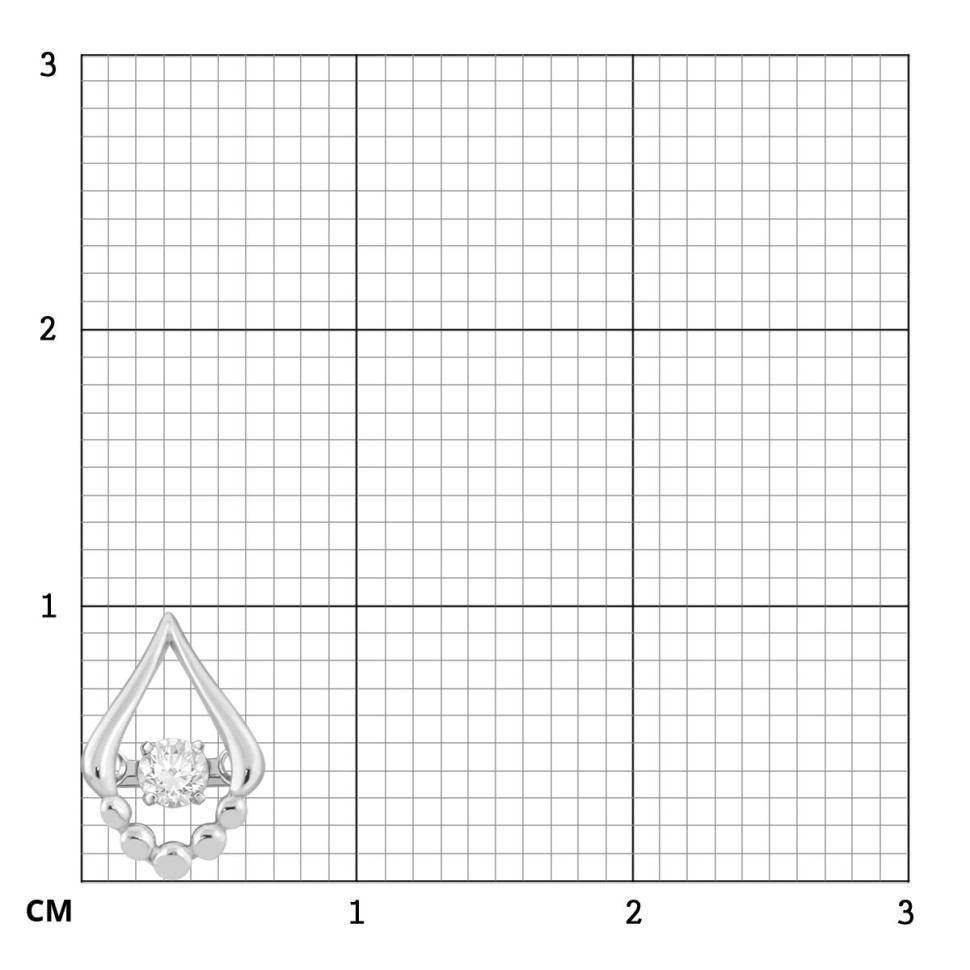 Кулон из белого золота с 