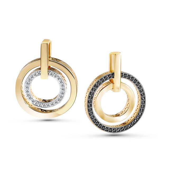 Кулон из жёлтого золота с бриллиантами (060448)