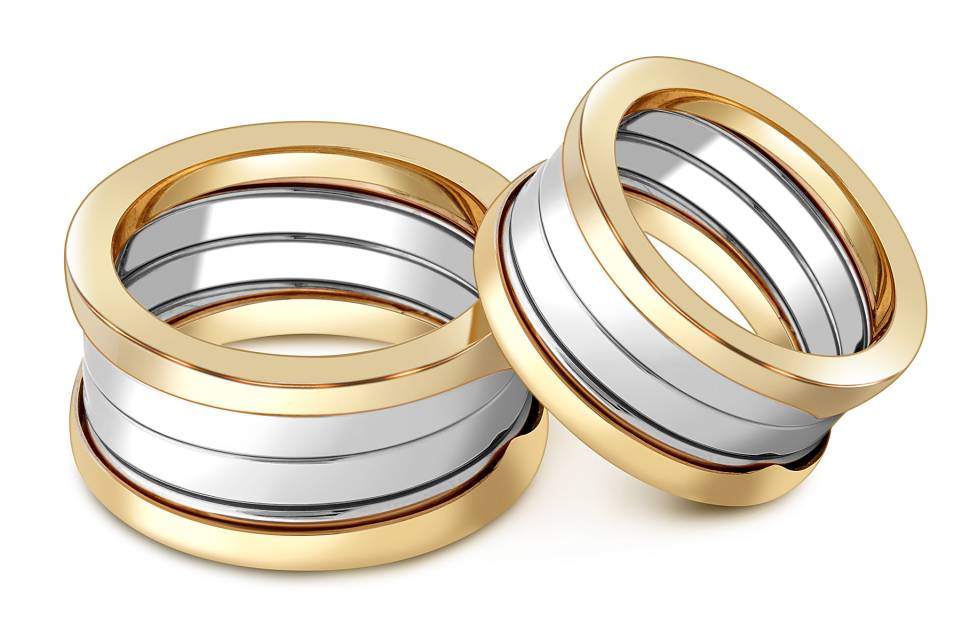 Обручальное кольцо из комбинированного золота (024598)