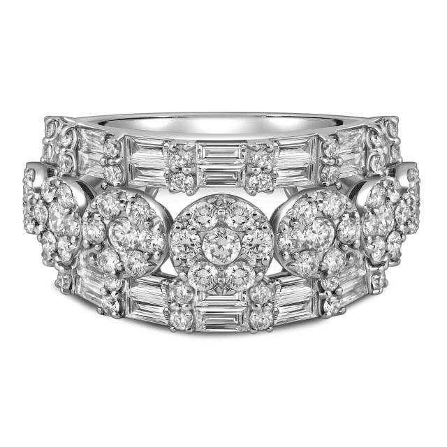 Кольцо из белого золота с бриллиантами (051587)