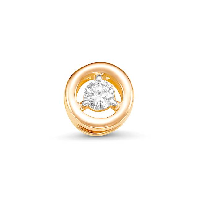 Кулон из красного золота с бриллиантом (050060)