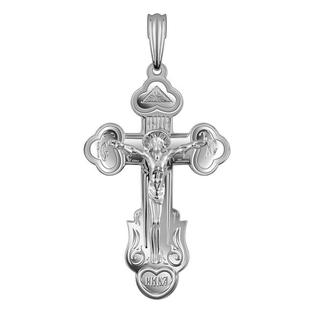 Кулон крест из белого золота (046530)