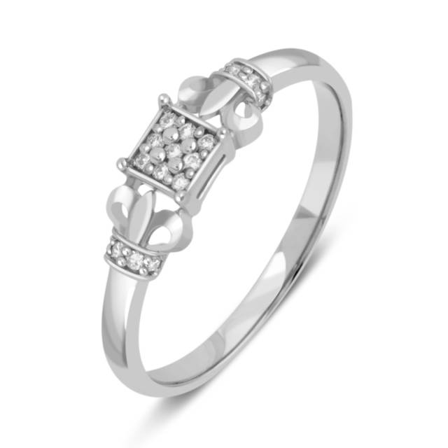 Кольцо из белого золота с бриллиантами (032602)