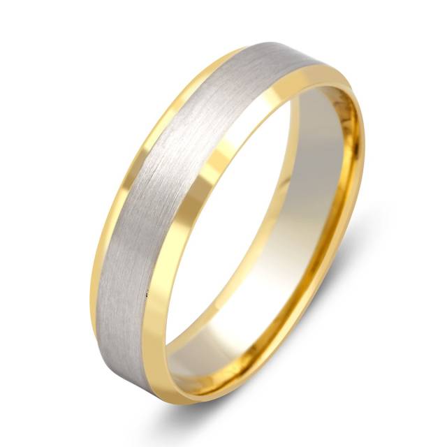 Обручальное кольцо из комбинированного золота (000559)