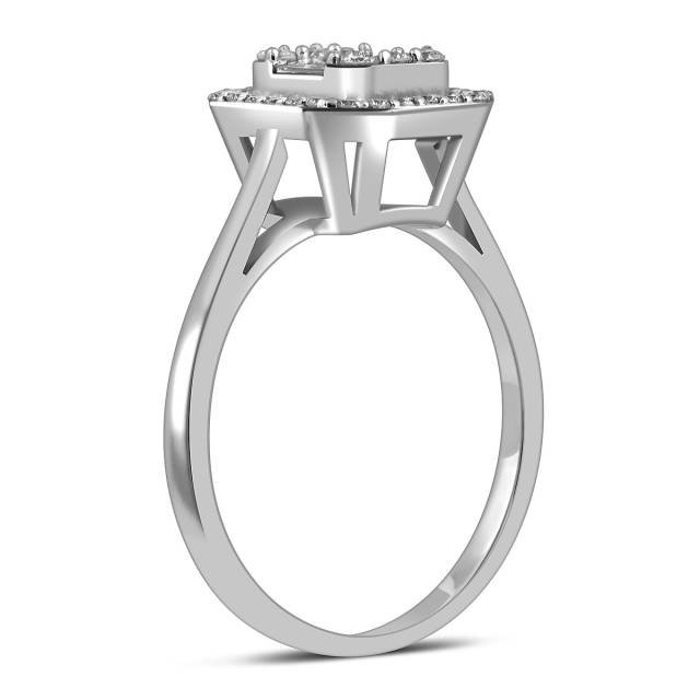 Кольцо из  белого золота с бриллиантами (057784)