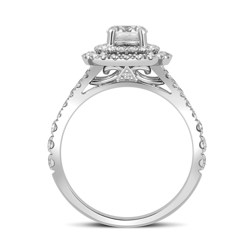 Кольцо из белого золота с бриллиантами (043727)