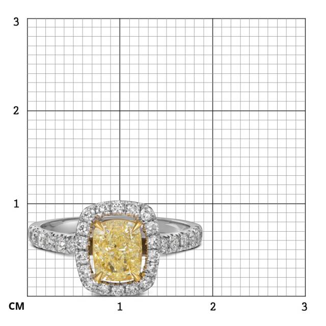 Помолвочное кольцо из белого золота с бриллиантами (053738)