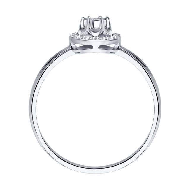 Помолвочное кольцо из белого золота с бриллиантами (043891)