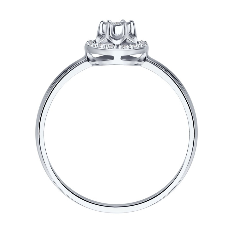 Помолвочное кольцо из белого золота с бриллиантами (043891)