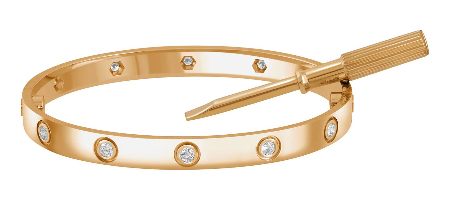 Браслет из красного золота с бриллиантами (052357)